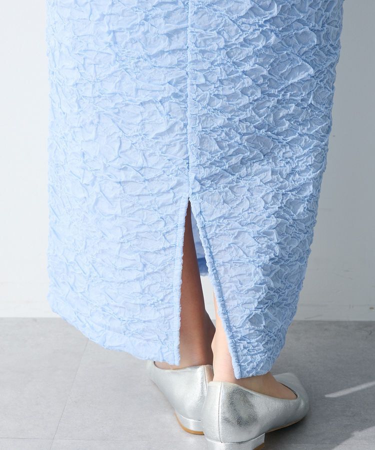 Green Parks「表面感ポコポコIラインスカート」|タイト|