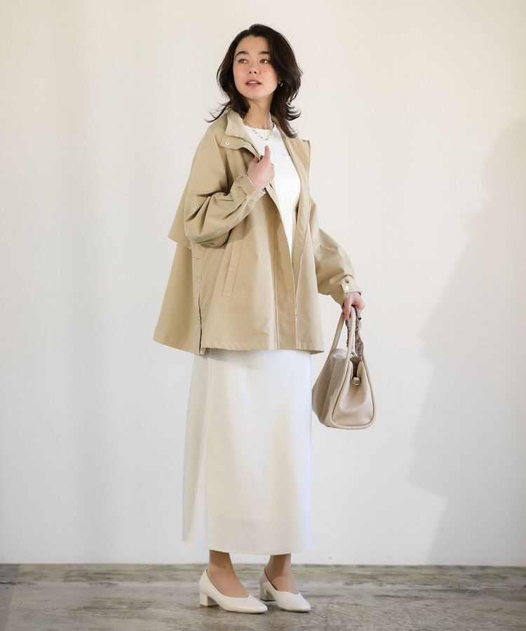 Green Parks「光沢サテンナロースカート」|タイト|