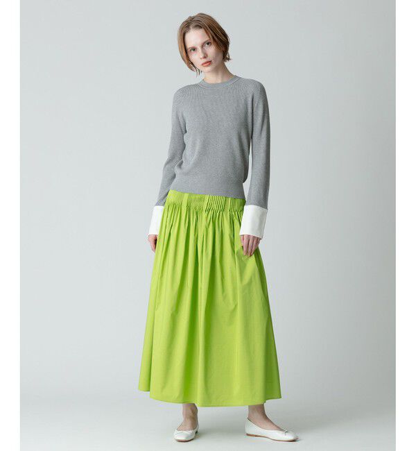 allureville「タフタピンタックギャザースカート」|スカート|