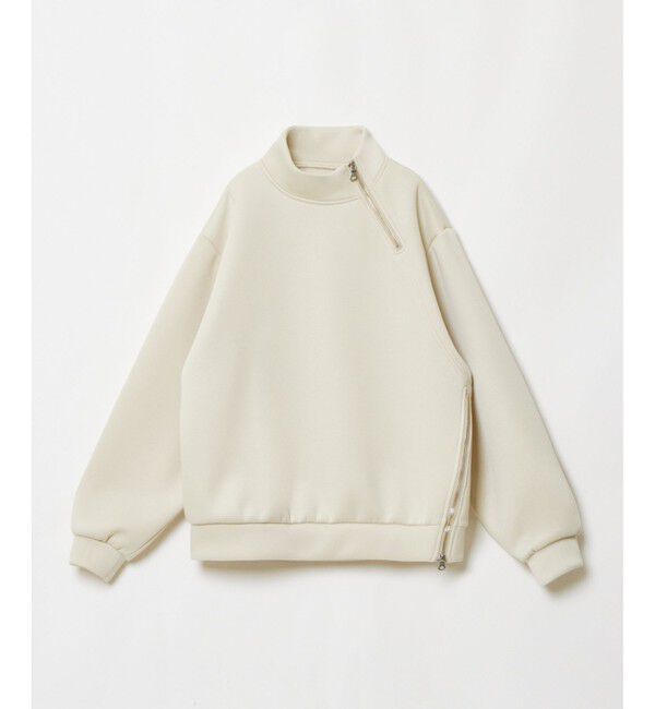 allureville「ボンディングアシンメトリーZIP プルオーバー」|スウェット・ジャージ|