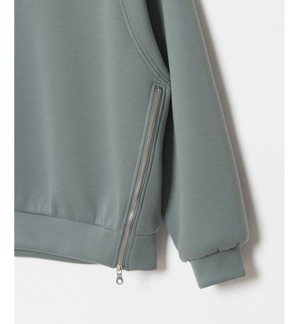 allureville「ボンディングアシンメトリーZIP プルオーバー」|スウェット・ジャージ|