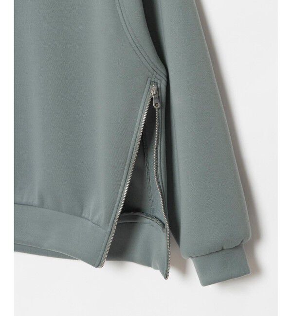 allureville「ボンディングアシンメトリーZIP プルオーバー」|スウェット・ジャージ|
