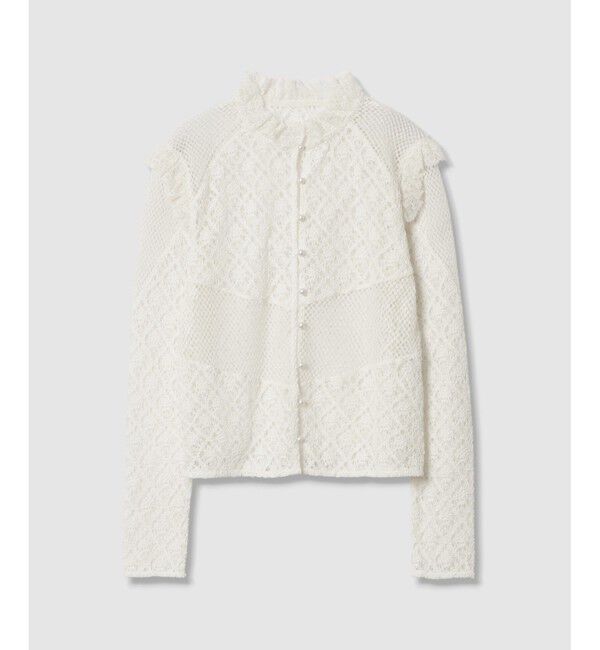 LOULOU WILLOUGHBY「【LOULOU WILLOUGHBY】レースコンビプルオーバー」|Tシャツ・カットソー|