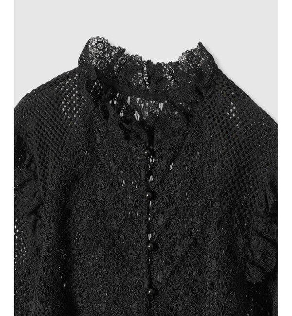 LOULOU WILLOUGHBY「【LOULOU WILLOUGHBY】レースコンビプルオーバー」|Tシャツ・カットソー|