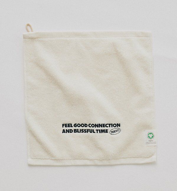  「【F&B】オーガニックコットンロゴ刺繍ハンドタオル」|タオル|