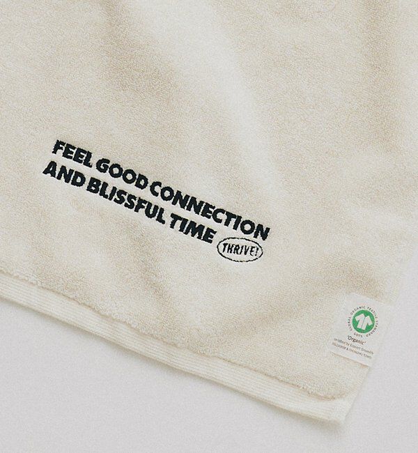  「【F&B】オーガニックコットンロゴ刺繍ハンドタオル」|タオル|