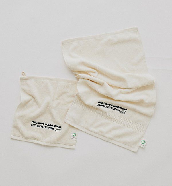  「【F&B】オーガニックコットンロゴ刺繍ハンドタオル」|タオル|