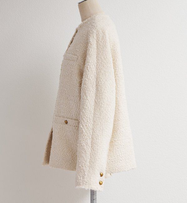  「アソートツィードノーカラージャケット」|テーラードジャケット|