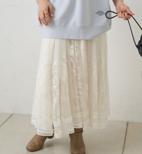  「【手洗い可能】成形レース スカート」|スカート|