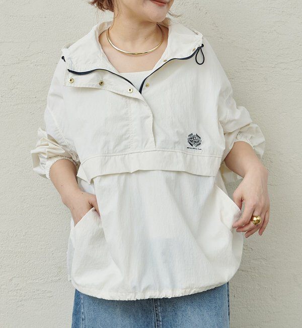  「【F&B】撥水リサイクルナイロンアノラックパーカー」|アウトドア|アイボリー