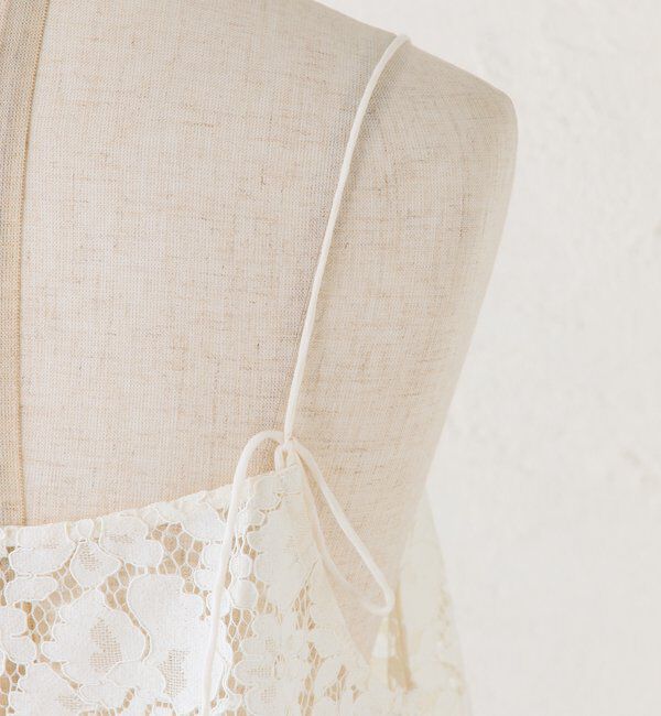  「フラワーモチーフレースキャミ」|キャミソール|