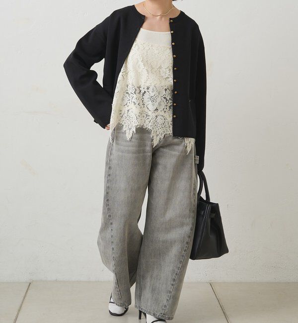  「フラワーモチーフレースキャミ」|キャミソール|