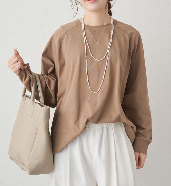  「プレーティング天竺オーバーサイズカットソー」|プルオーバー|ベージュ