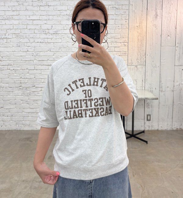  「【＠remi_usus企画】カレッジロゴミニ裏毛スウェットT」|プルオーバー|