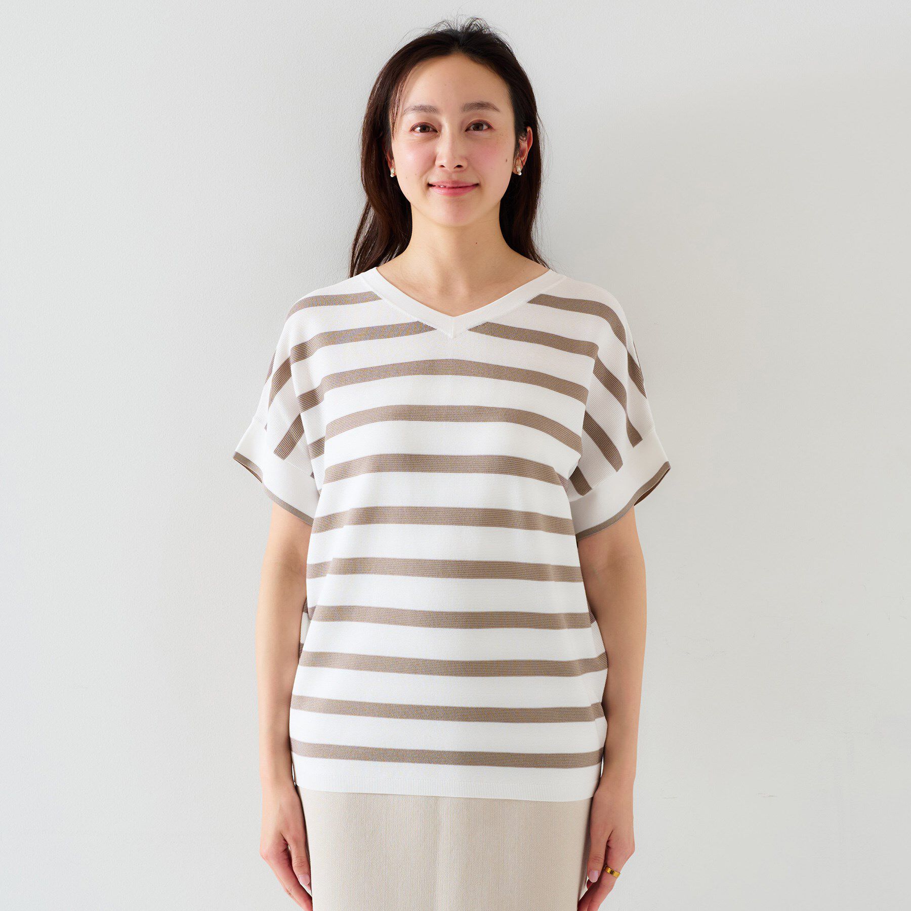 UNTITLED「【12色展開/体型カバー/2way】バウンドスリーブニット」|ニット・セーター|