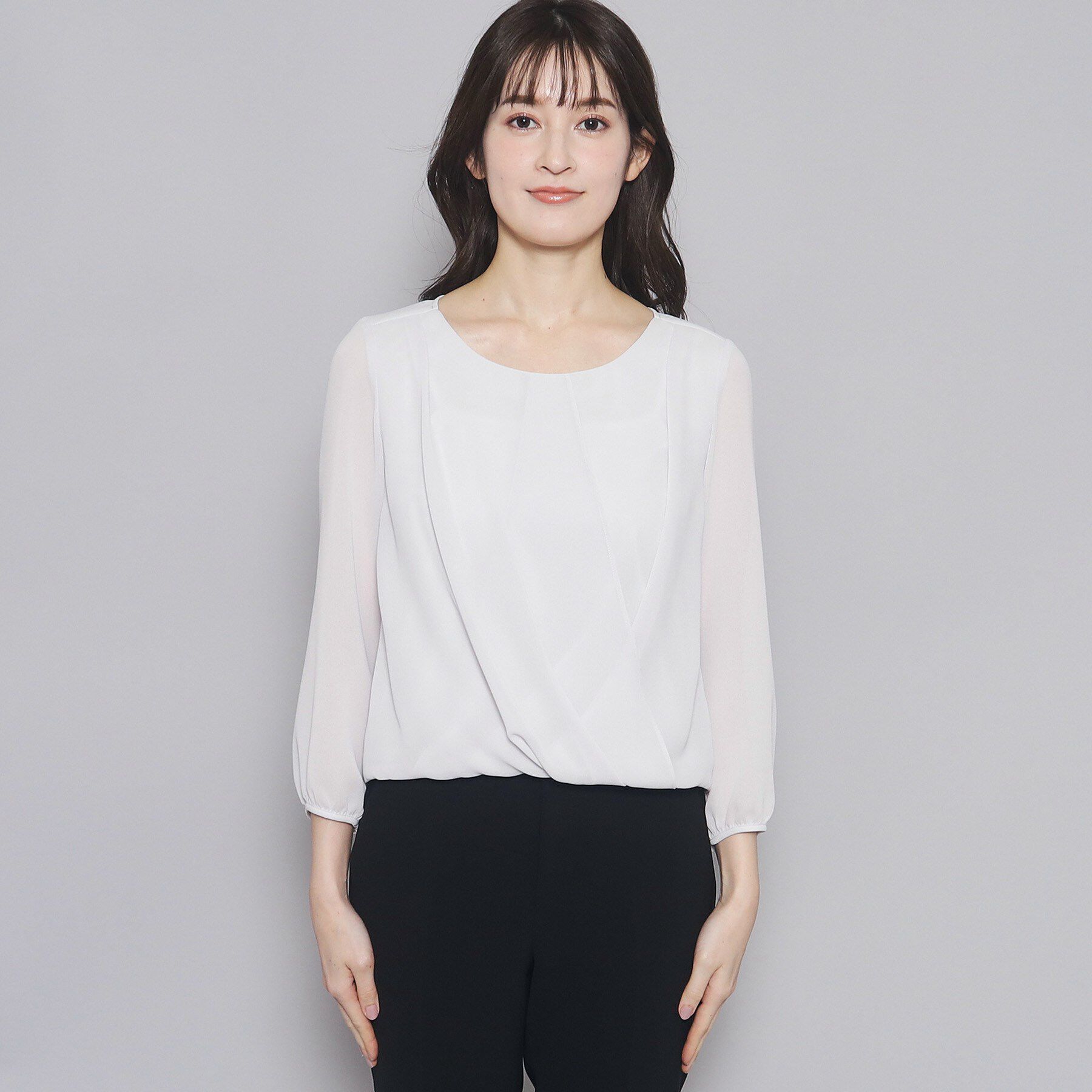 COUP DE CHANCE「【洗える／日本製】ドレープブラウス」|シャツ・ブラウス|