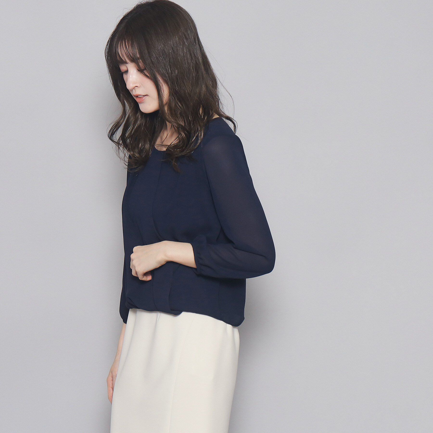 COUP DE CHANCE「【洗える／日本製】ドレープブラウス」|シャツ・ブラウス|