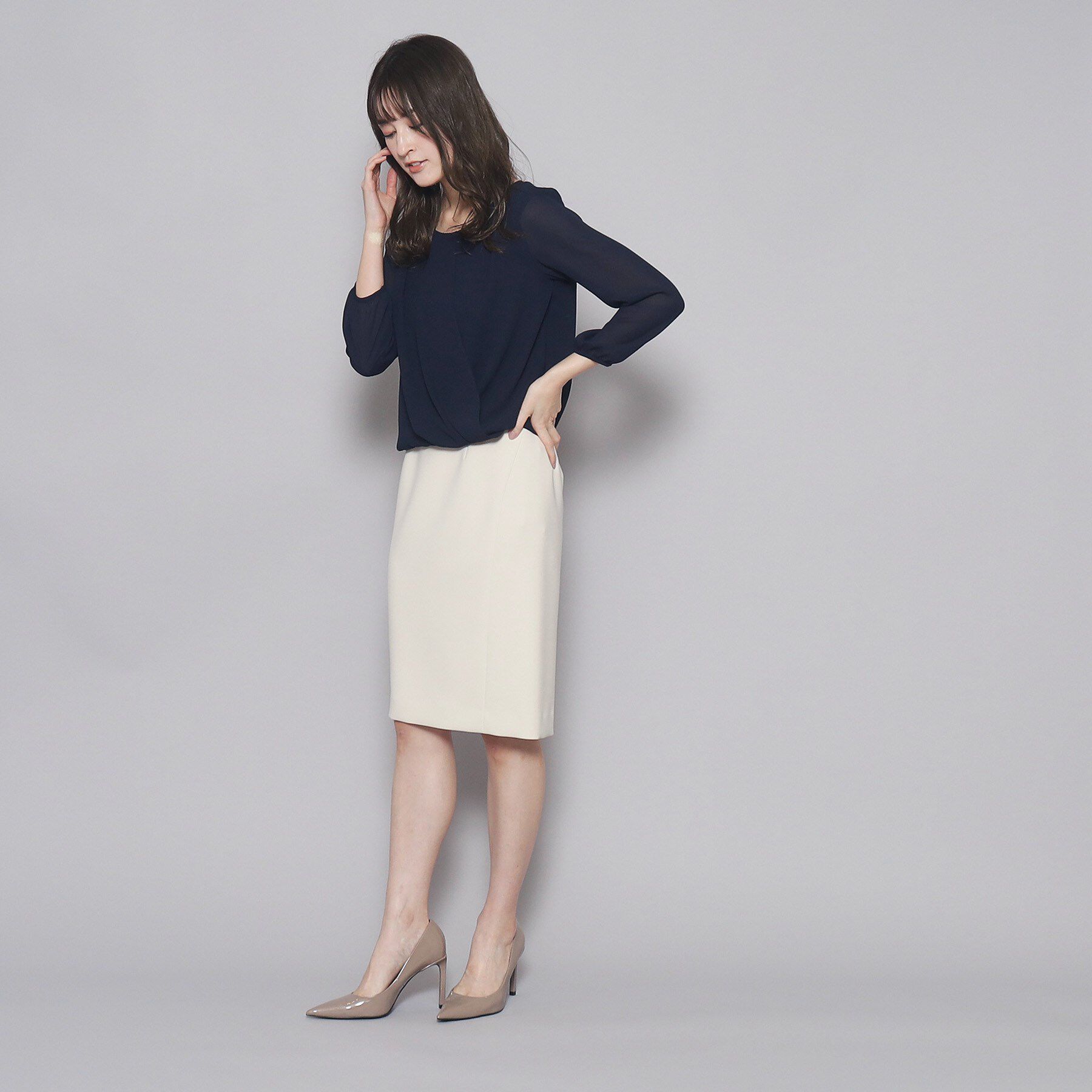 COUP DE CHANCE「【洗える／日本製】ドレープブラウス」|シャツ・ブラウス|