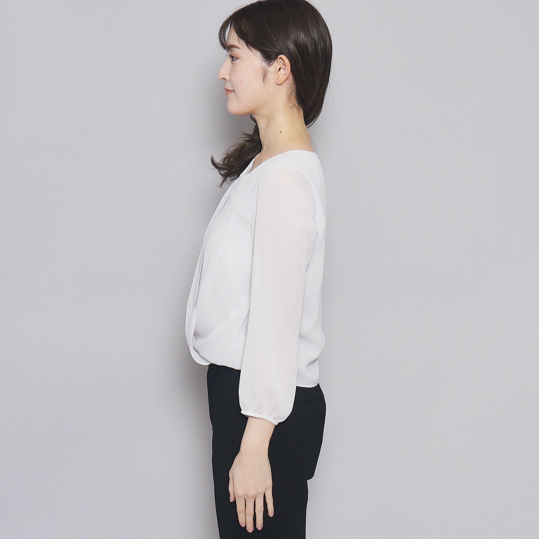 COUP DE CHANCE「【洗える／日本製】ドレープブラウス」|シャツ・ブラウス|