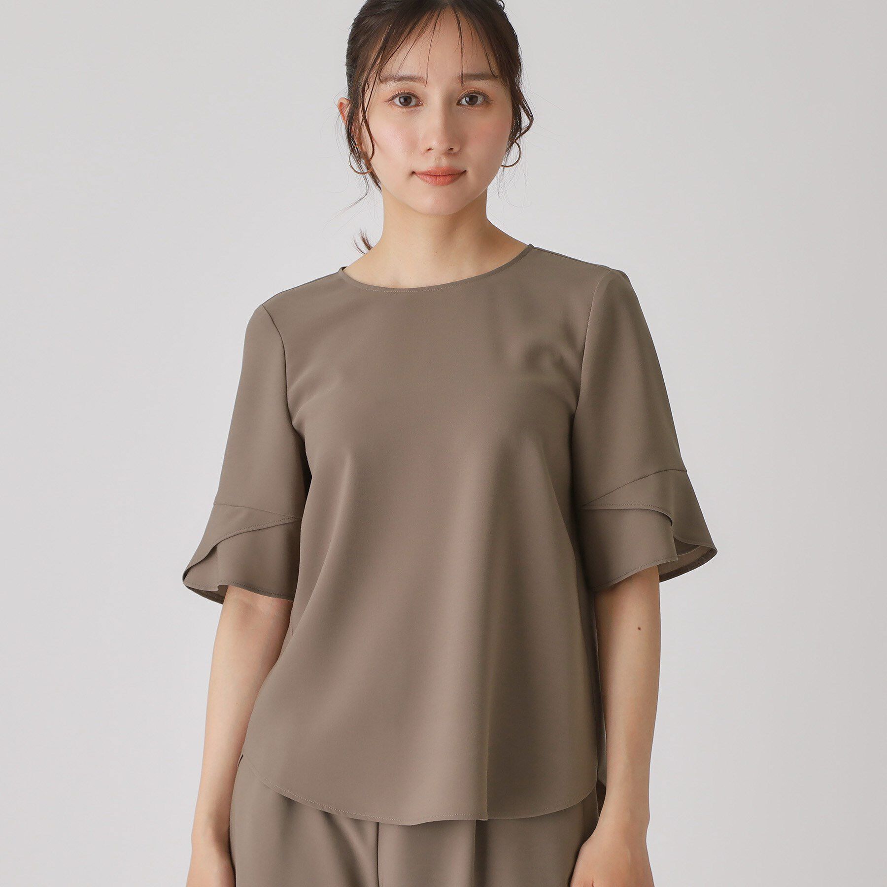 COUP DE CHANCE「【洗える／日本製／清涼感／セットアップ可】袖デザインブラウス」|シャツ・ブラウス|