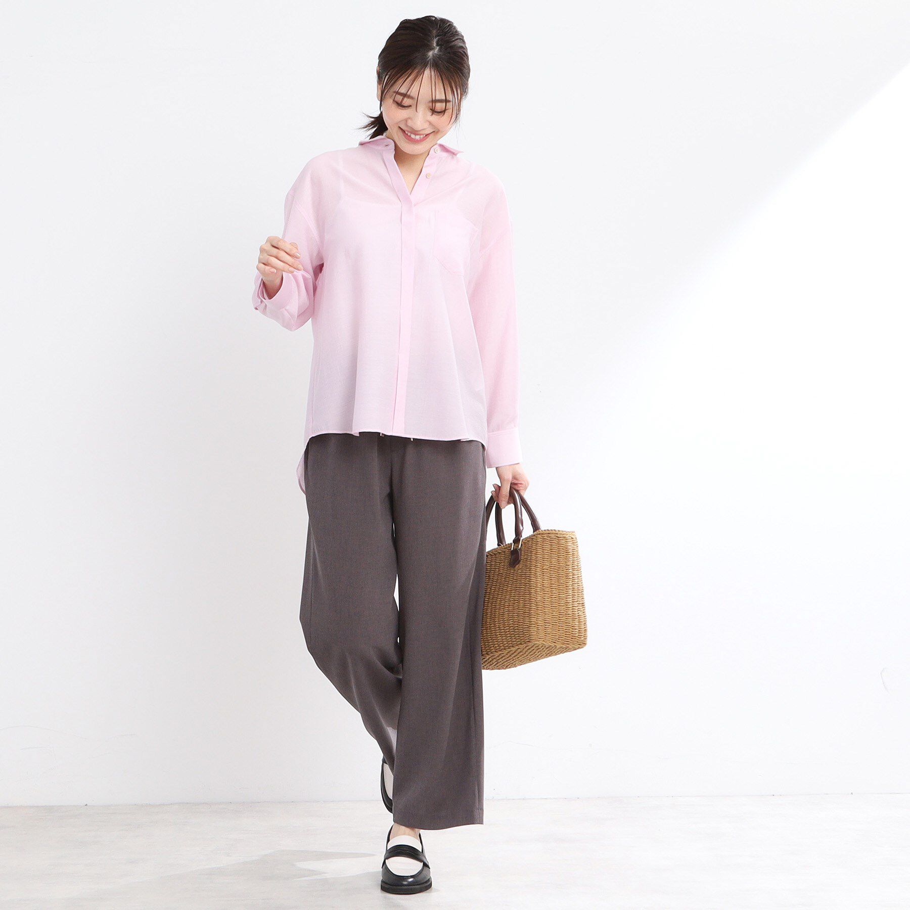 Reflect「【マシンウォッシュ可】3WAYシアーシャツブラウス」|シャツ・ブラウス|