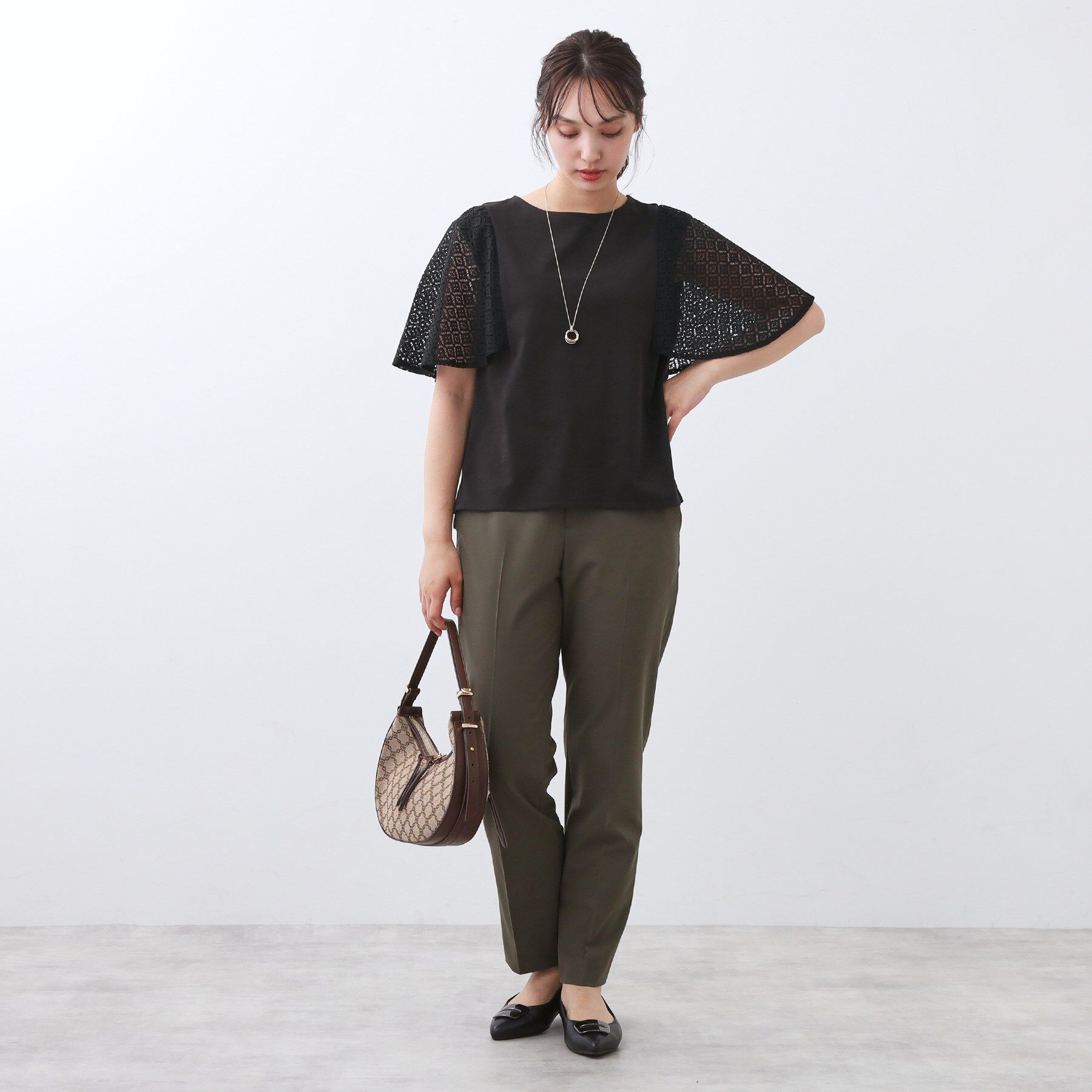 Reflect「幾何レーススリーブプルオーバージャージ」|Tシャツ・カットソー|