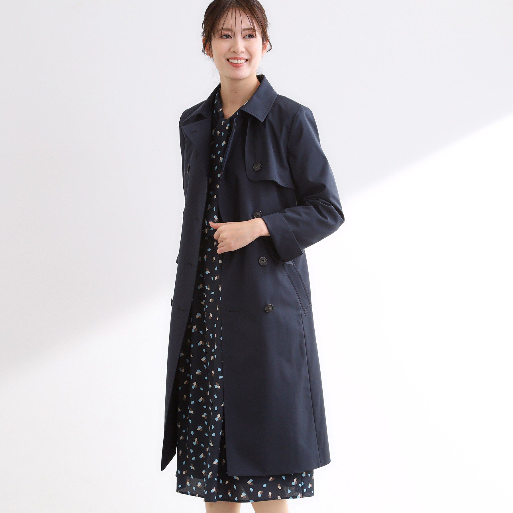 Reflect「【フォーマル／通勤／ライナー取り外し可】中綿ライナー付トレンチコート」|トレンチコート|