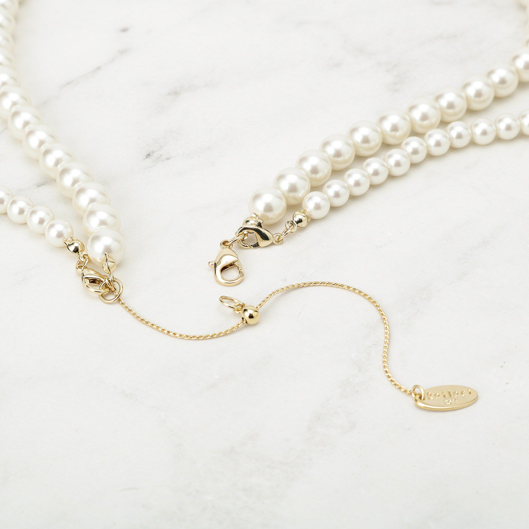 Reflect「【フォーマル／入卒／単品使い可】人工パール2連ネックレス」|ネックレス|