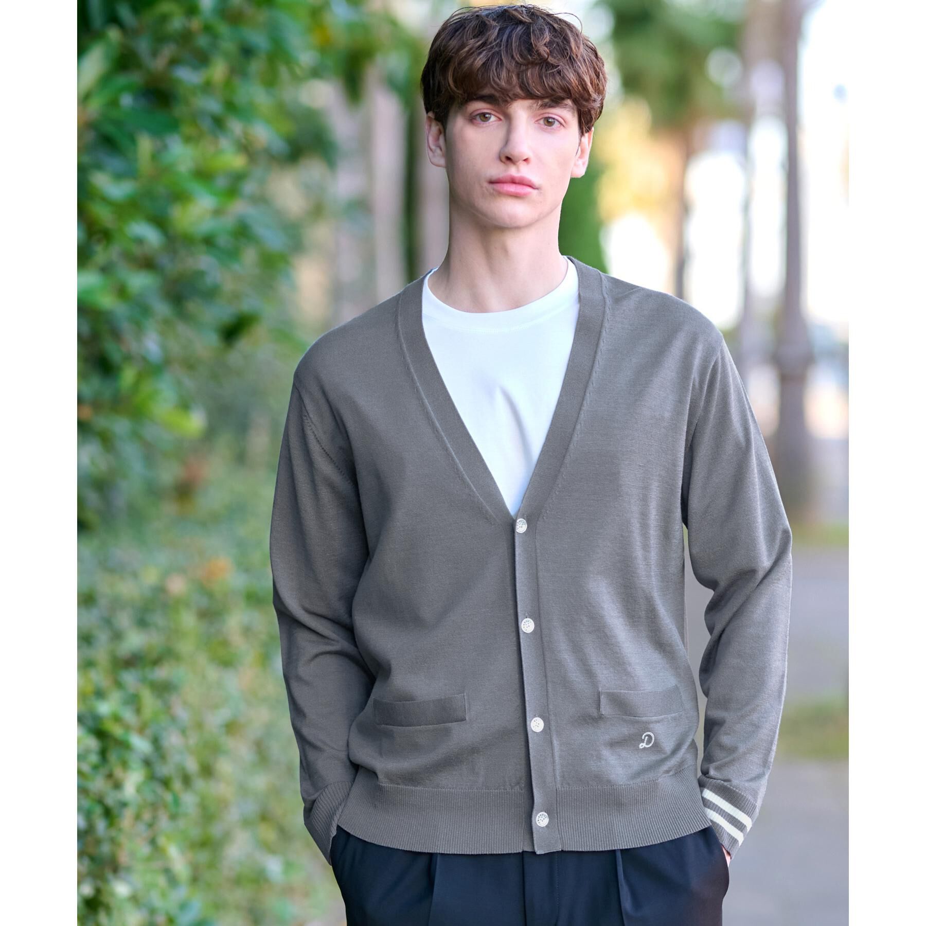 DRESSTERIOR「スリーブライン スプリングカーディガン」|カーディガン|グレー(012)