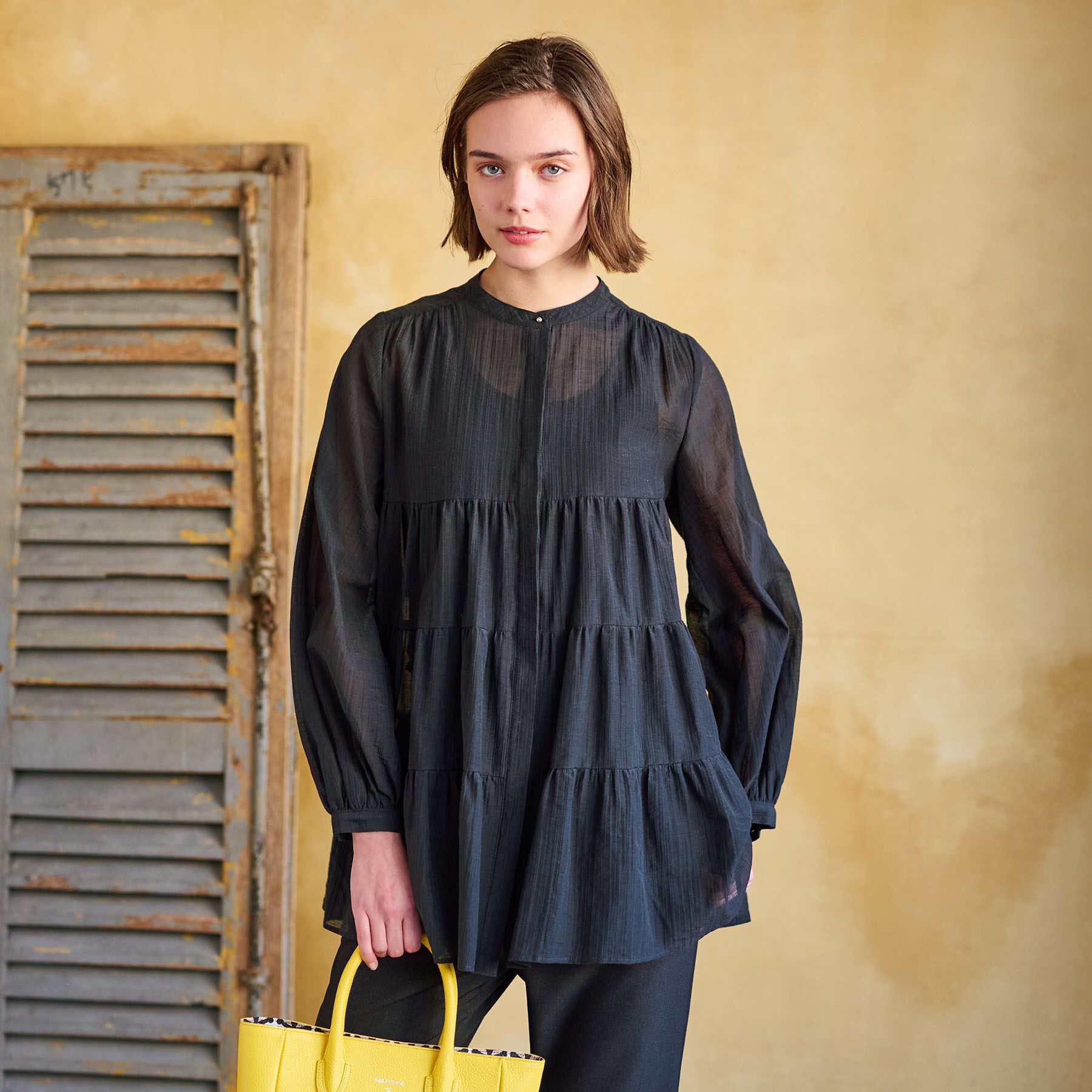 DRESSTERIOR「【洗える】ティアードシアーブラウス」|シャツ・ブラウス|