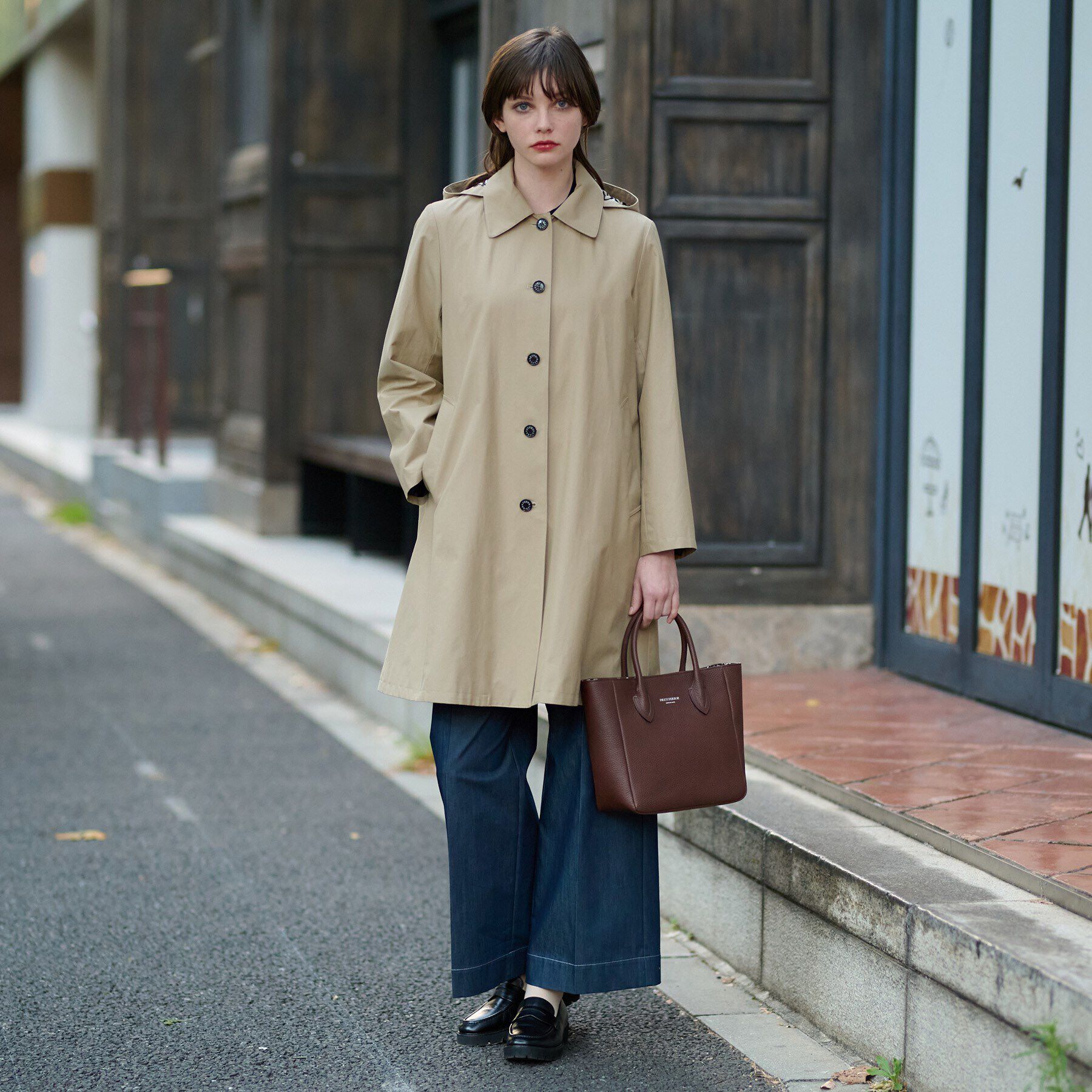 DRESSTERIOR「レインフードコート」|レインコート|