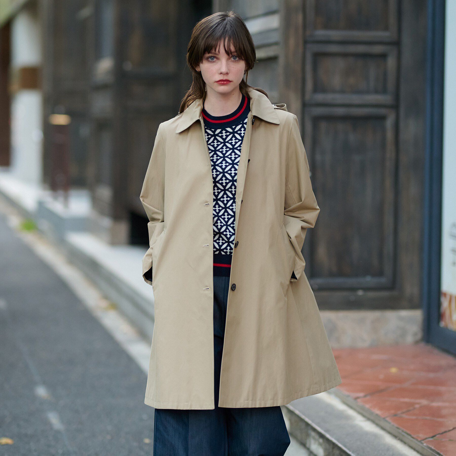 DRESSTERIOR「レインフードコート」|レインコート|