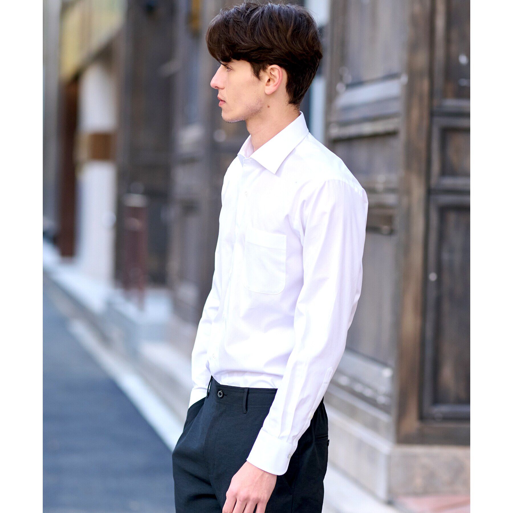 DRESSTERIOR「ワイドカラードレスシャツ」|シャツ・ブラウス|