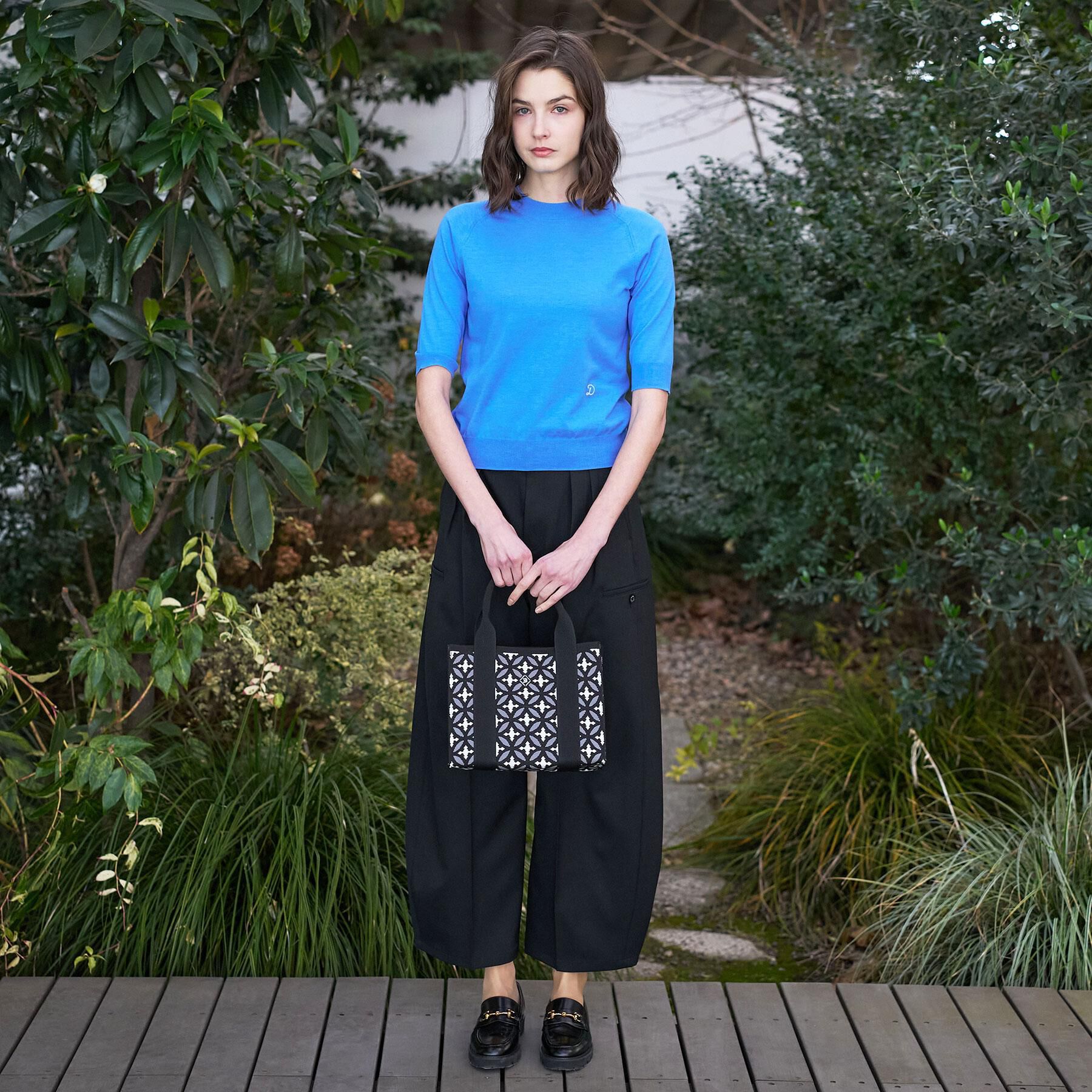 DRESSTERIOR「コットンシルクハーフスリーブニット」|ニット・セーター|