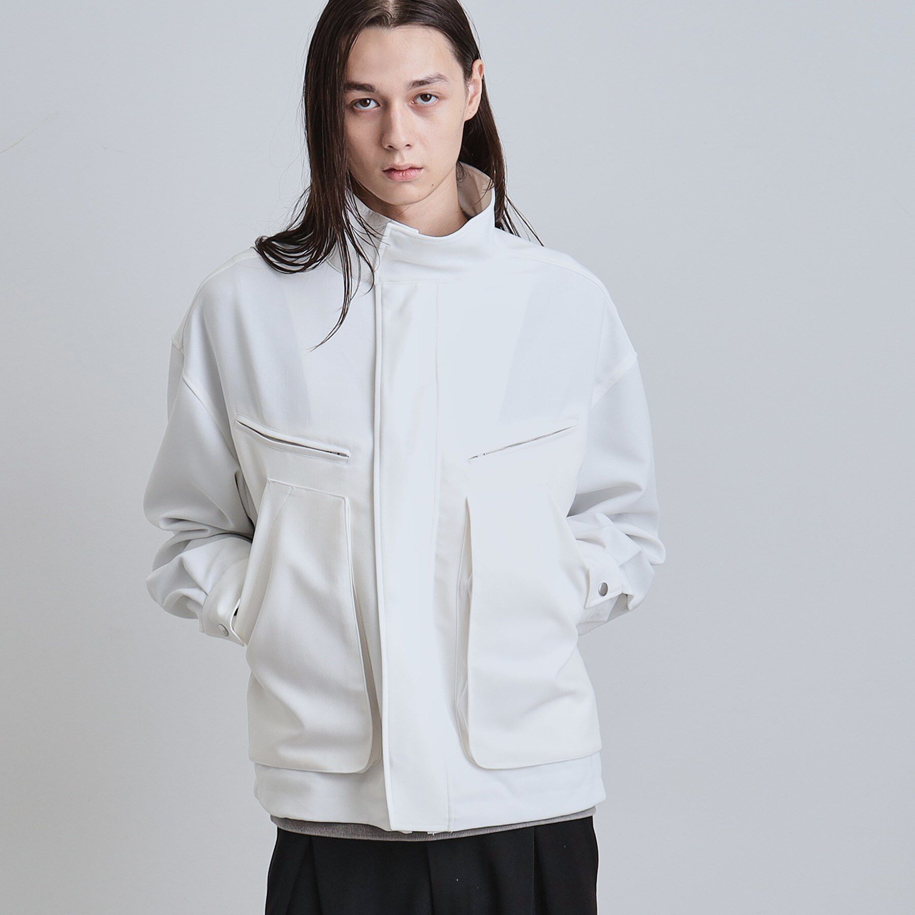 tk.TAKEO KIKUCHI「フライトジャケット」|ブルゾン・スタジャン|オフホワイト(003