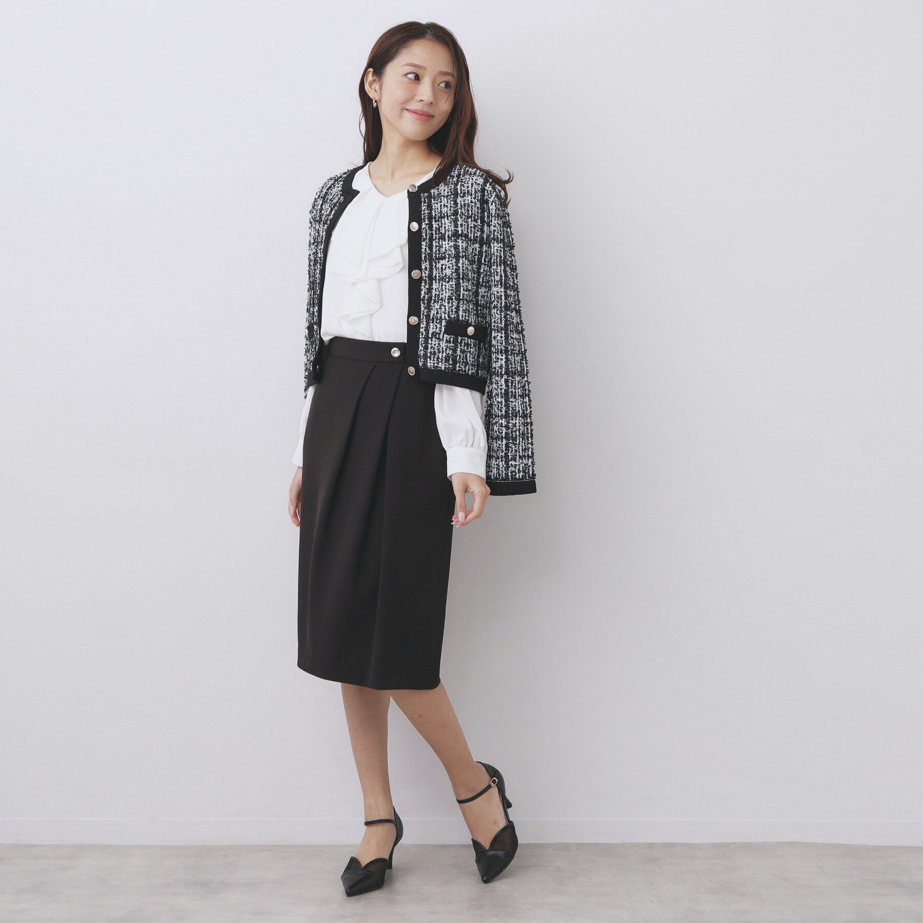 index「ファンシーヤーントリミングカーディガン【洗濯機OK】」|カーディガン|