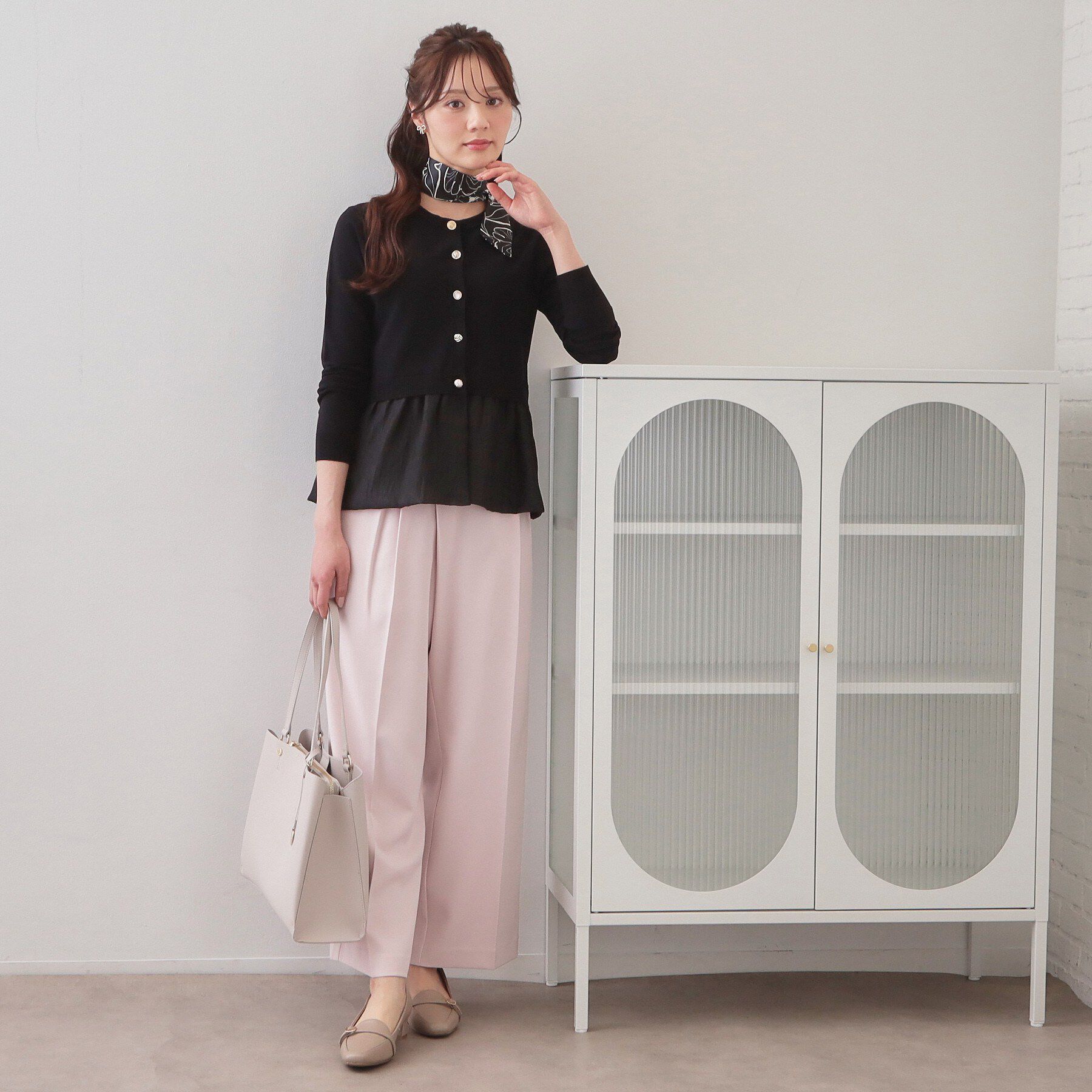 index「ペプラムレイヤード多釦カーディガン【洗濯機OK】」|カーディガン|