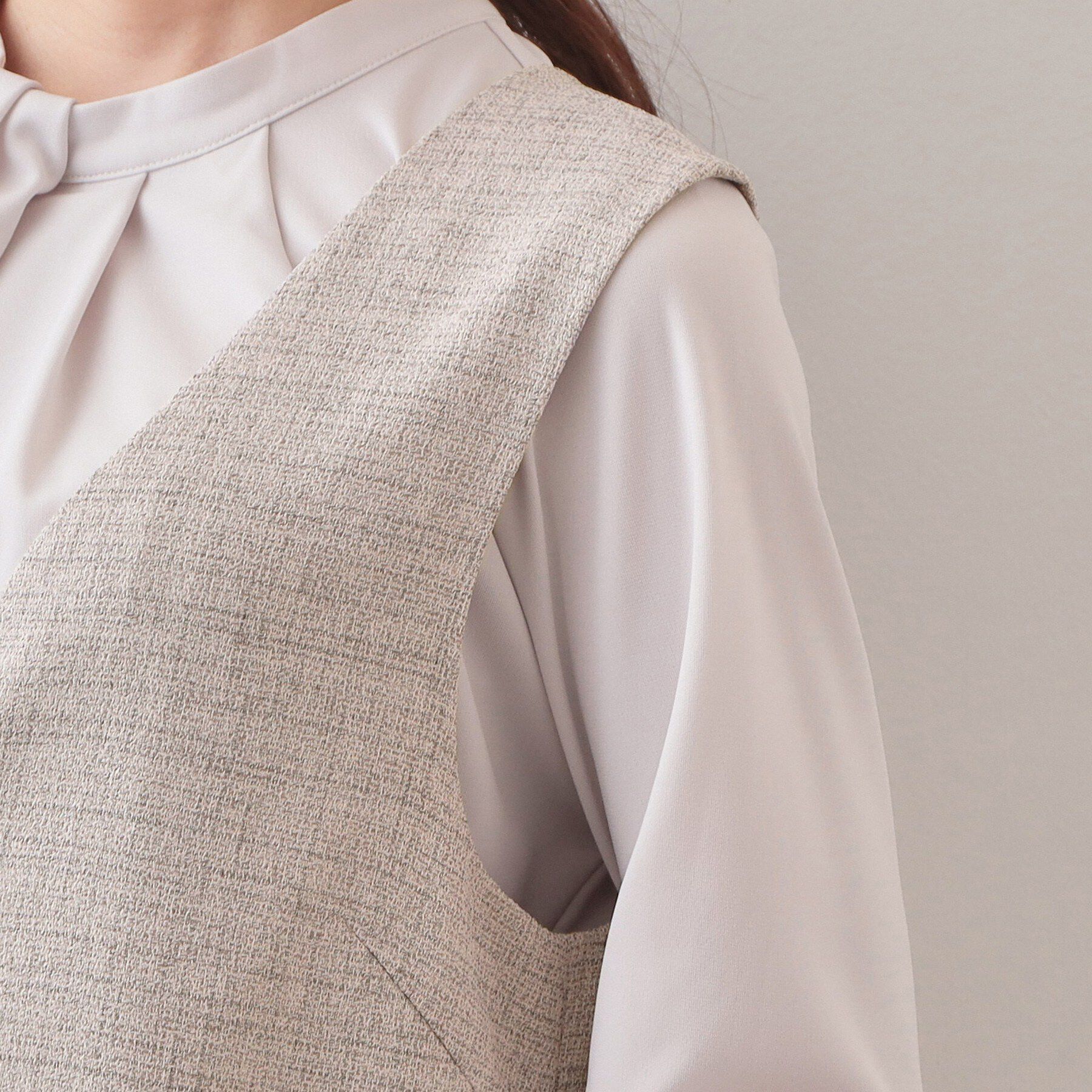 index「サマーツイード前開きジャンスカ【洗濯機OK/イージーアイロン】」|ワンピース|