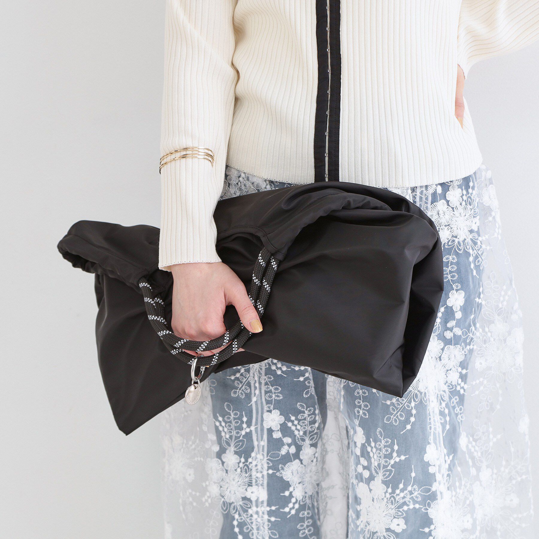 OPAQUE.CLIP「ロープハンドルBIGトートバッグ」|トートバッグ|ブラック(019)