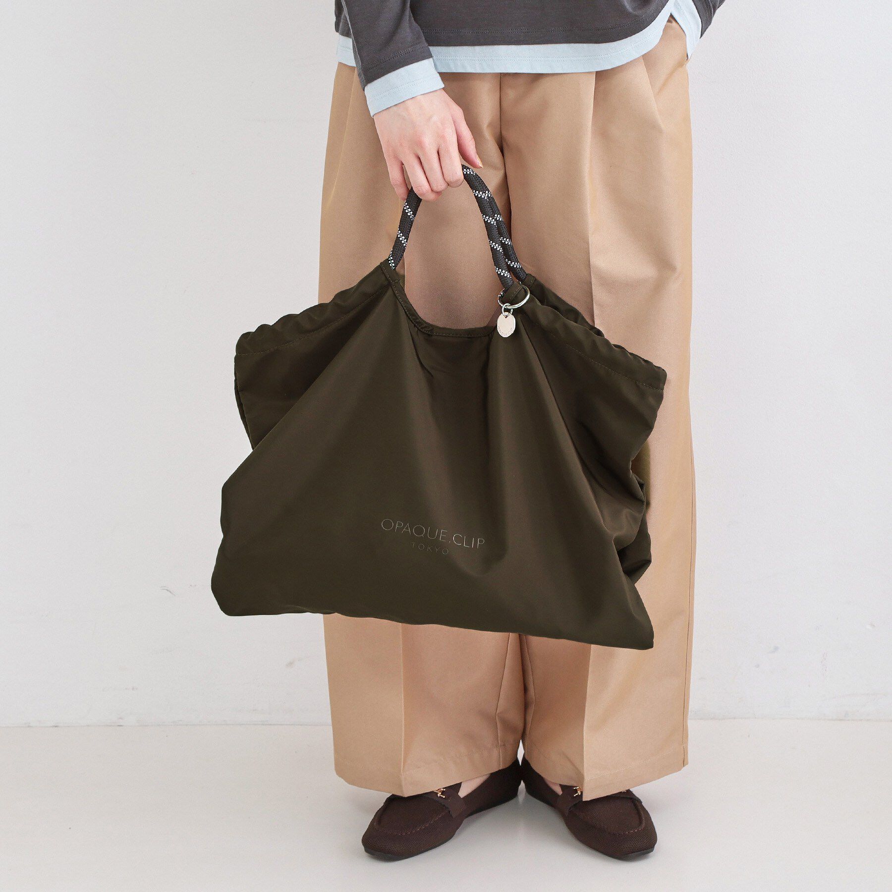 OPAQUE.CLIP「ロープハンドルBIGトートバッグ」|トートバッグ|ブラウン(044)