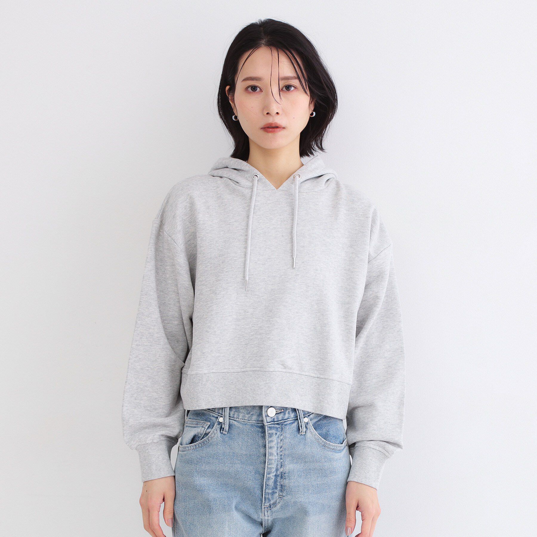 OPAQUE.CLIP「ショート裏毛フーディ【洗濯機OK】」|パーカー|