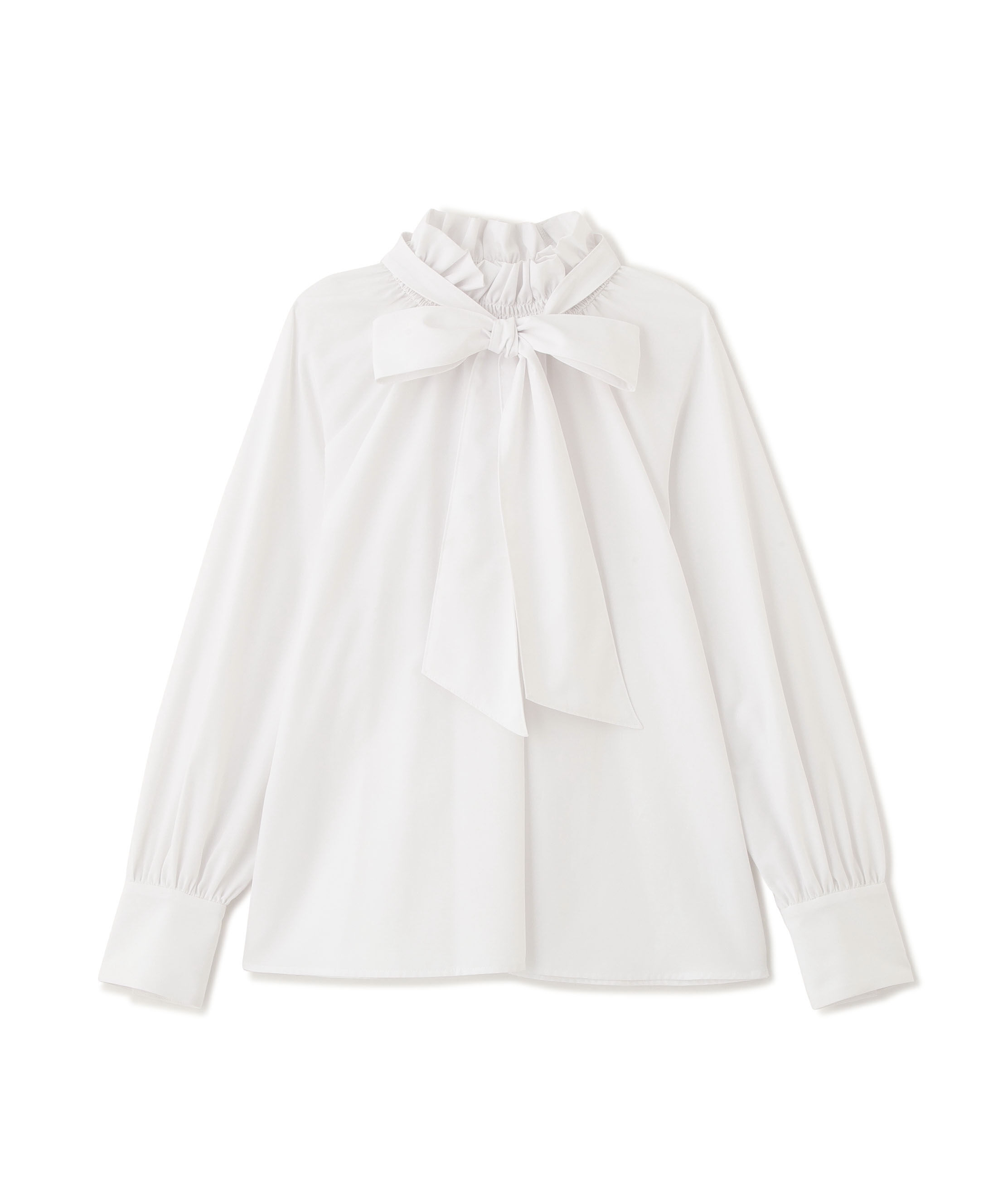  「ハイネックリボンボウブラウス」|シャツ・ブラウス|