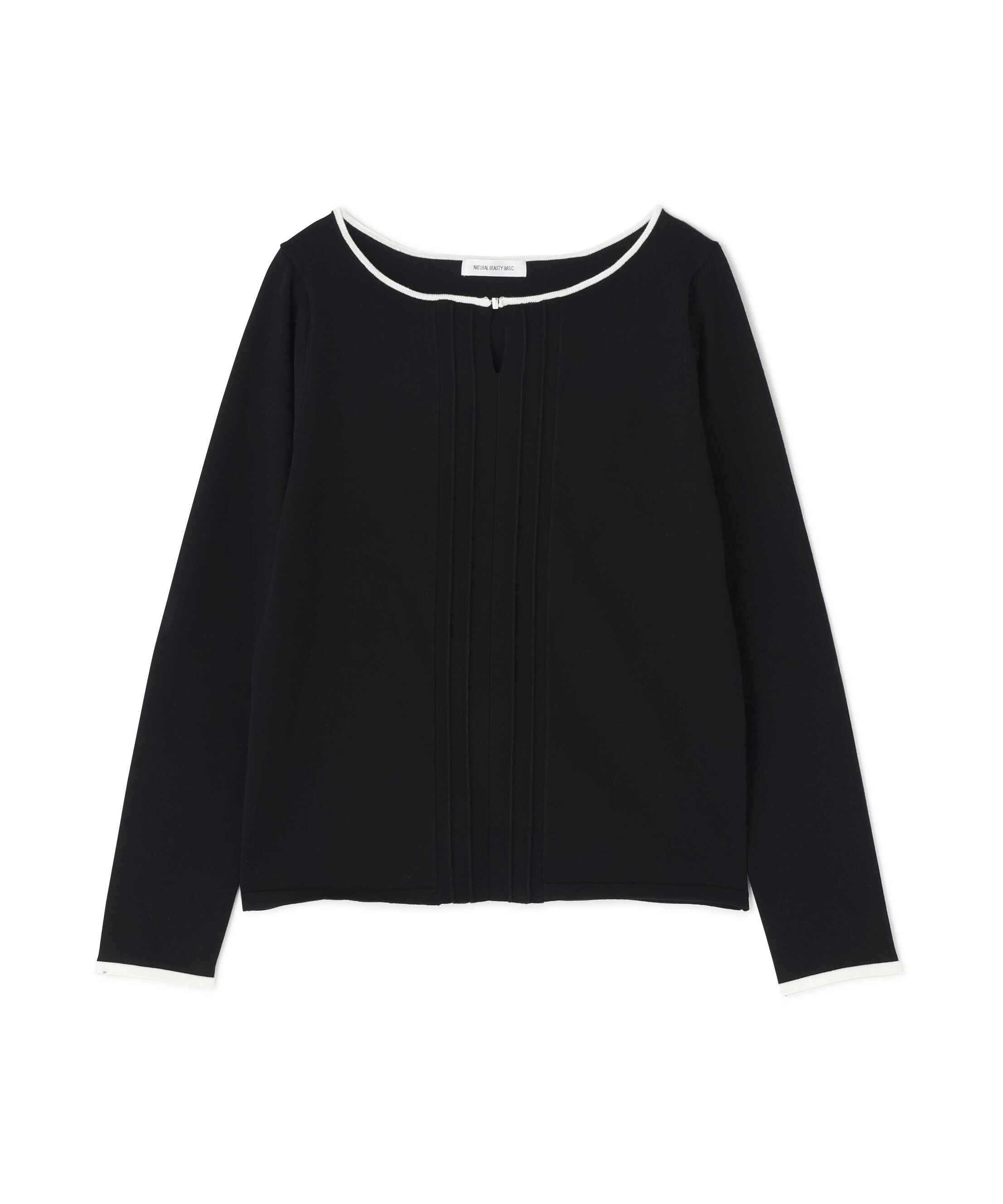  「バイカラーフロントタックニット」|ニット・セーター|