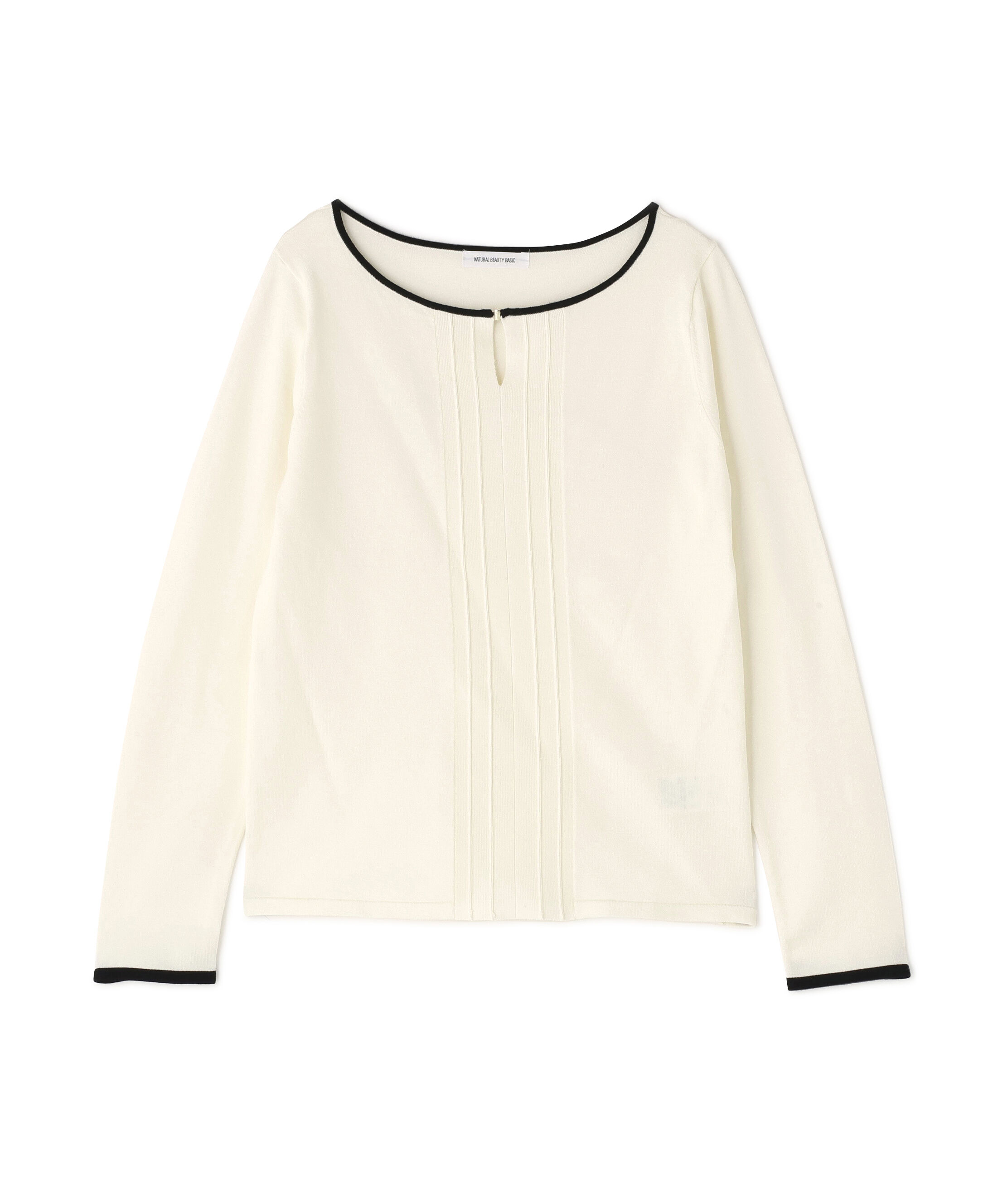  「バイカラーフロントタックニット」|ニット・セーター|