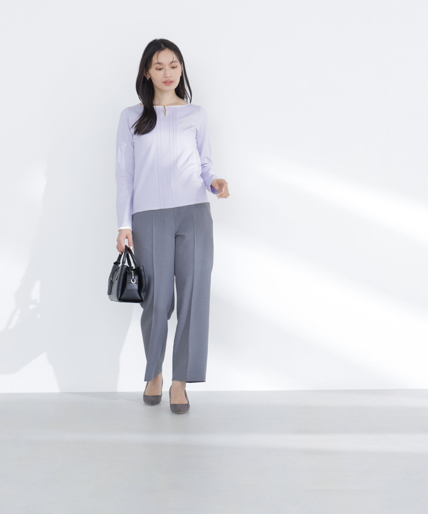  「バイカラーフロントタックニット」|ニット・セーター|