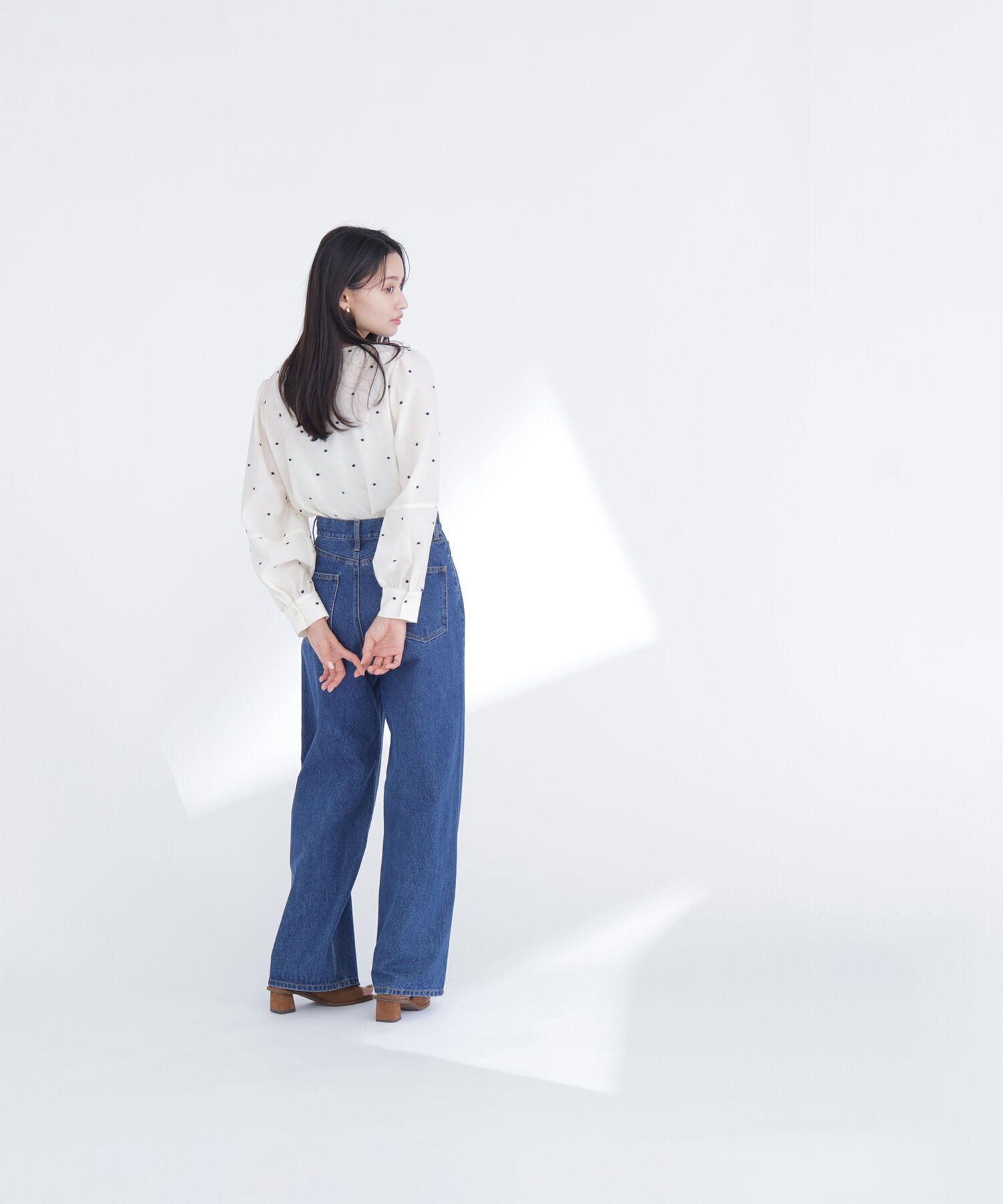  「ドット刺繍ブラウス」|シャツ・ブラウス|