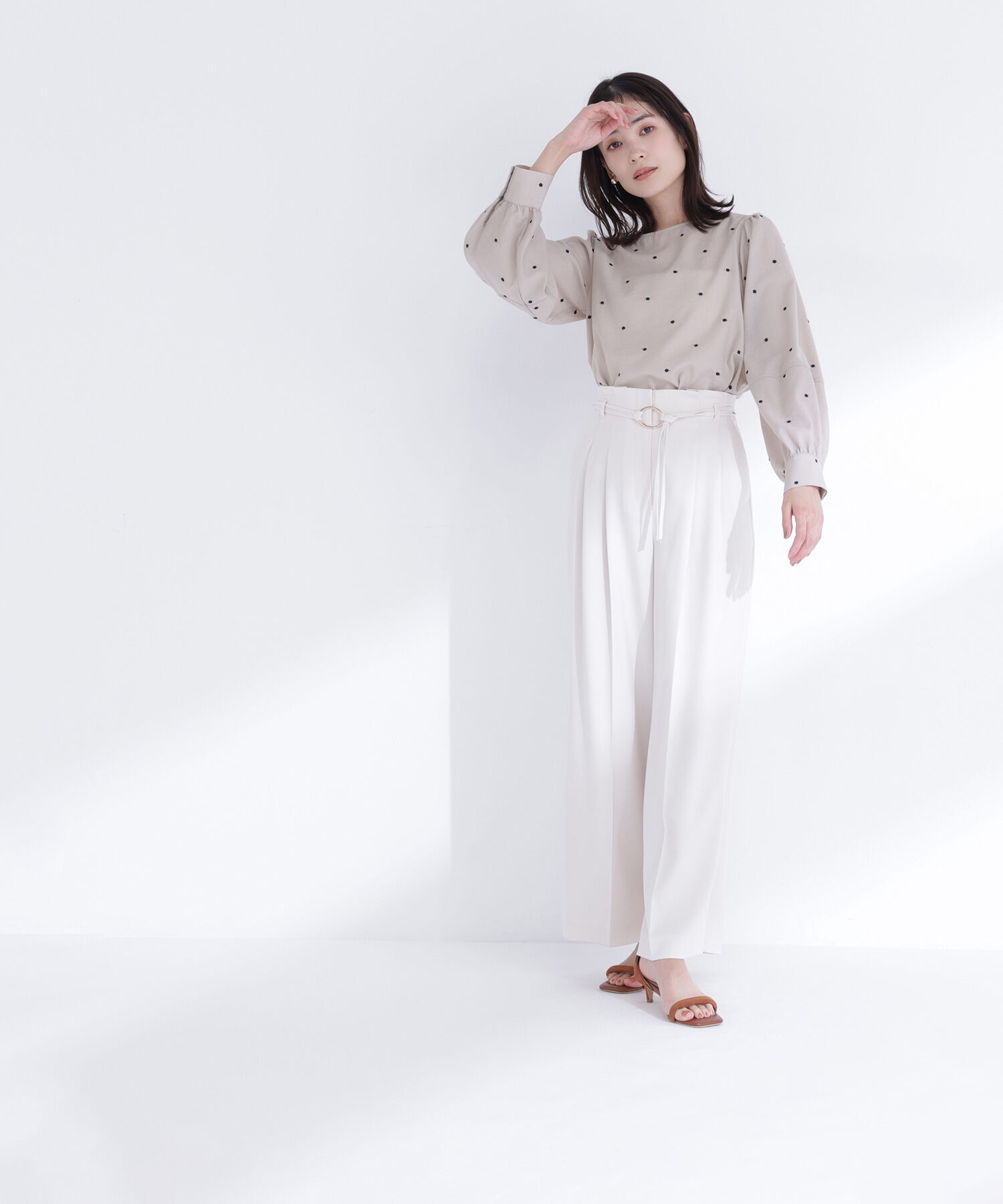  「ドット刺繍ブラウス」|シャツ・ブラウス|