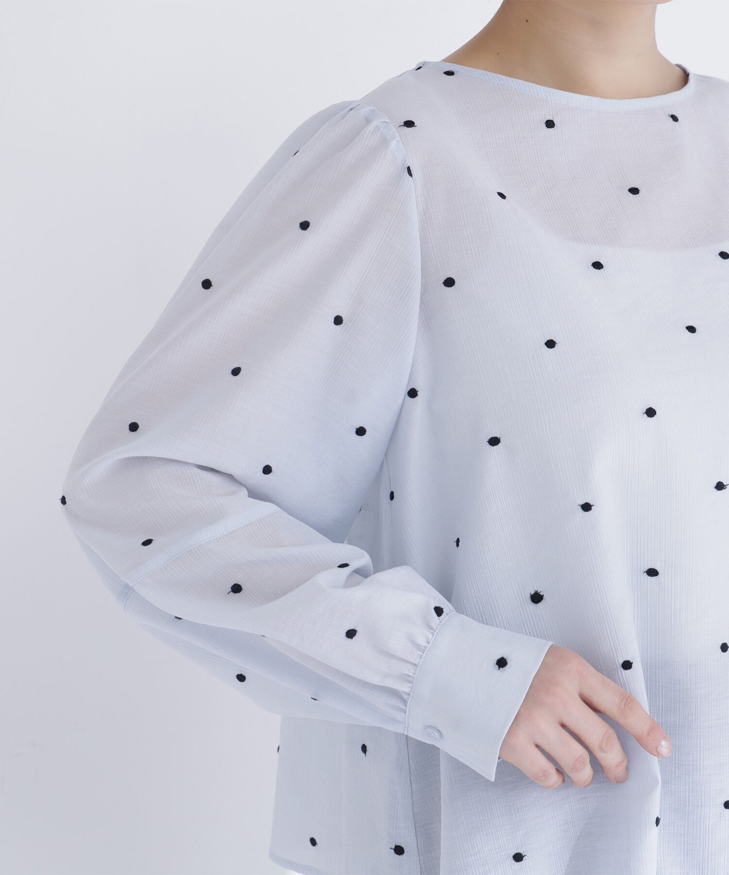  「ドット刺繍ブラウス」|シャツ・ブラウス|