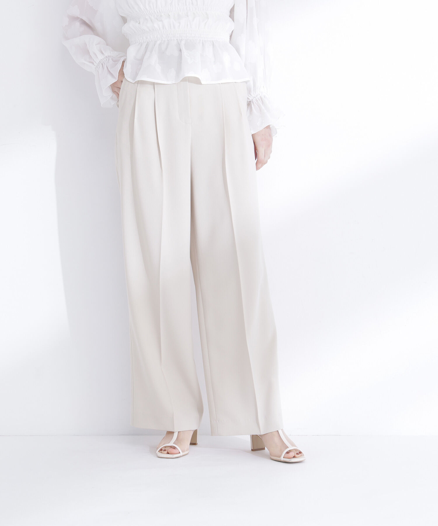  「タックステッチベルテッドパンツ」|その他|