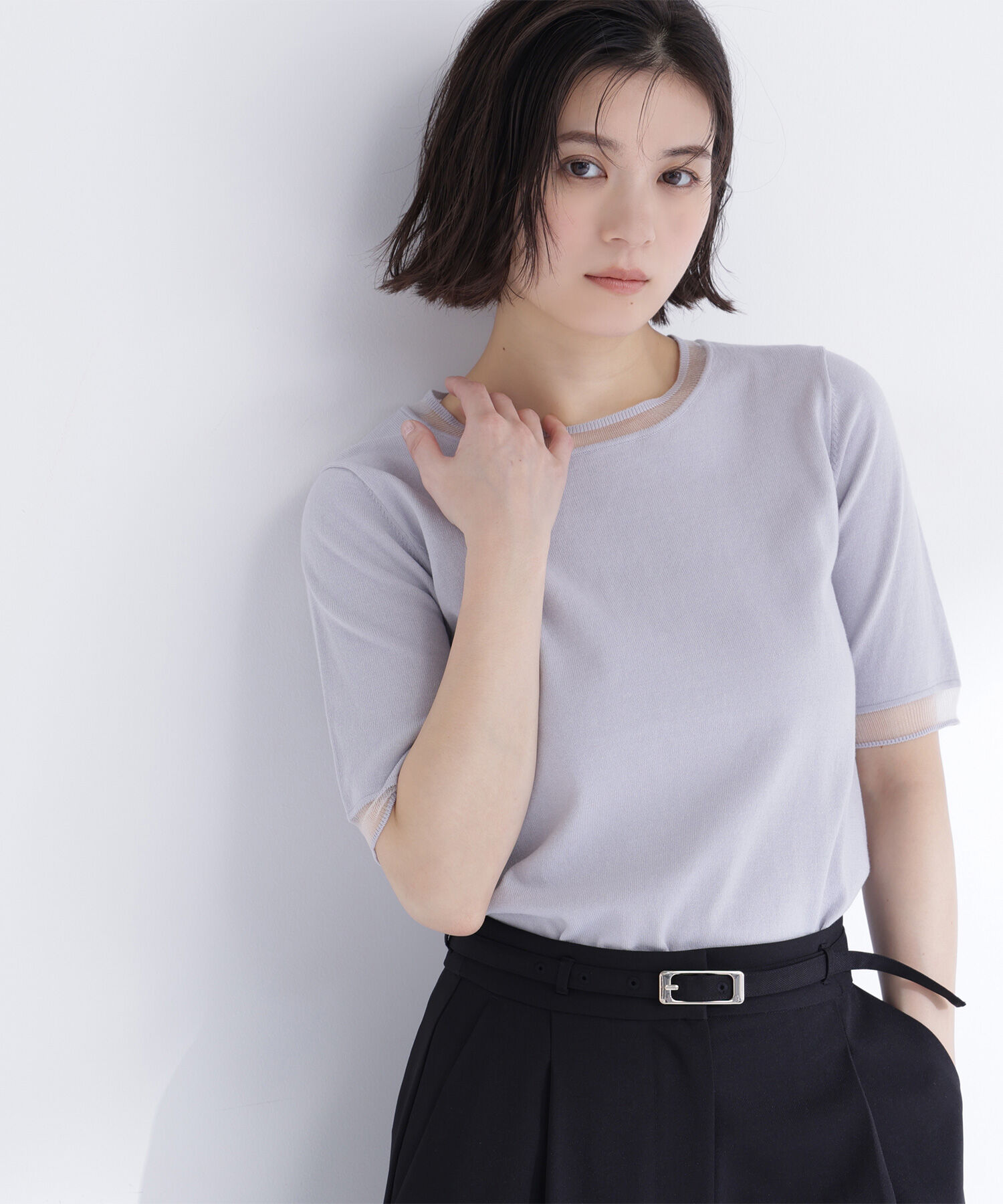  「シアーラインニットアンサンブル」|ニット・セーター|